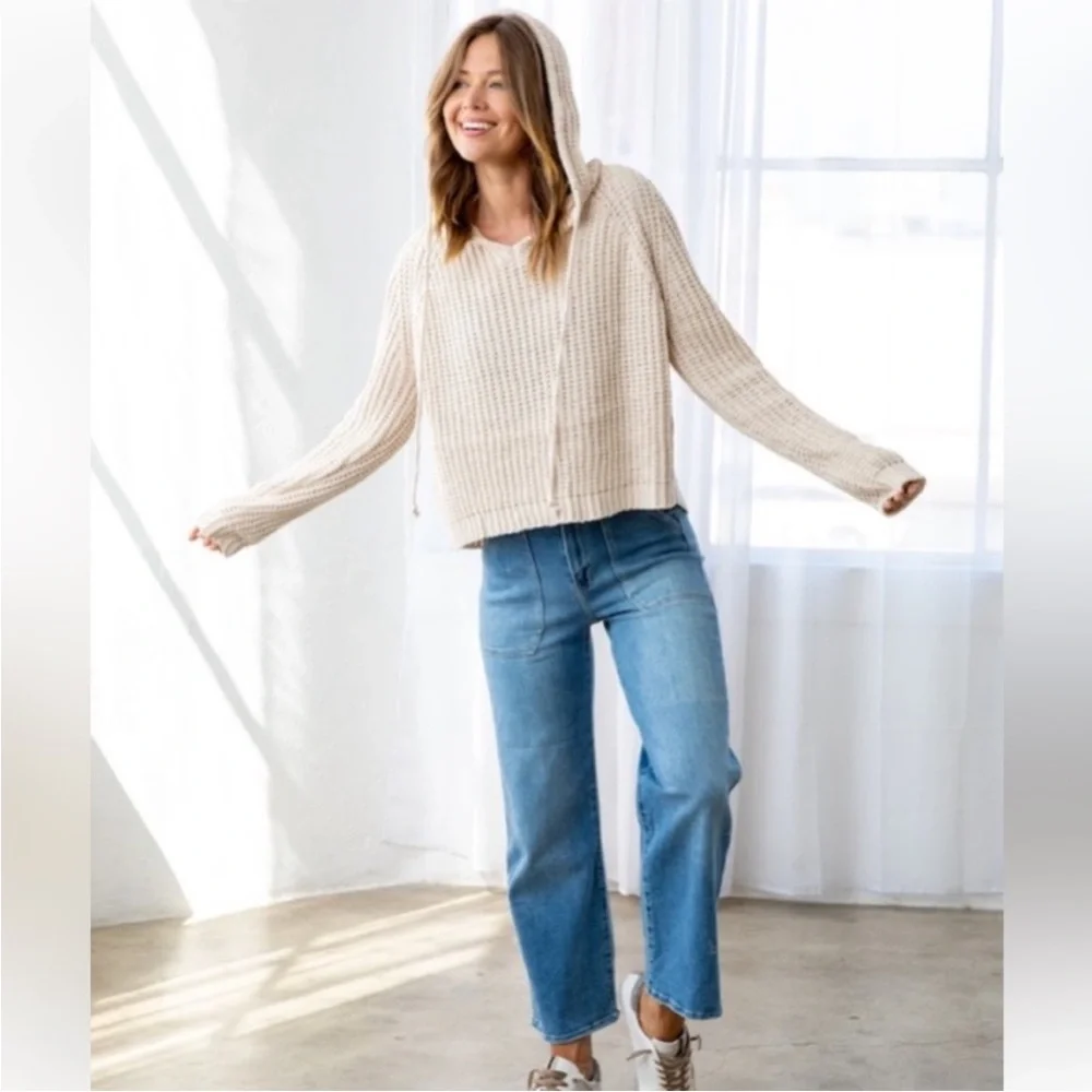 POL - Cream Knit Oversized Sweater - NWT -Small - Picture 7 of 9